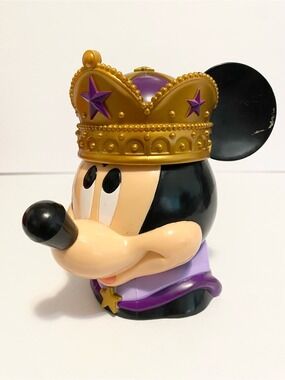 Disney On Ice Mickey Mouse King Crown Flip Top Cup Souvenir Mug Plastic Cup